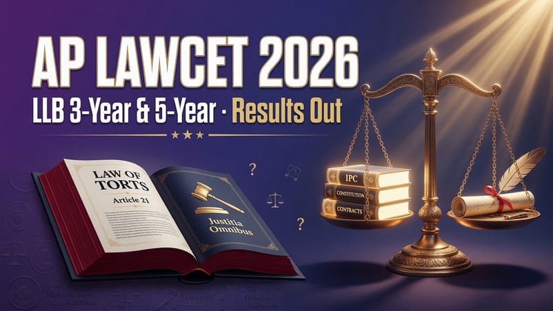 AP LAWCET 2026 — LLB 3-year and 5-year results and counselling