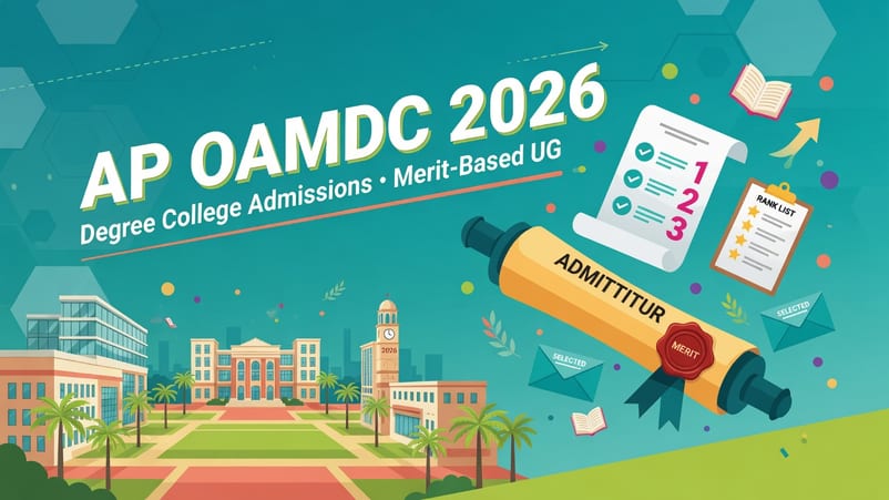 AP OAMDC 2026 — Merit-based UG degree college admissions