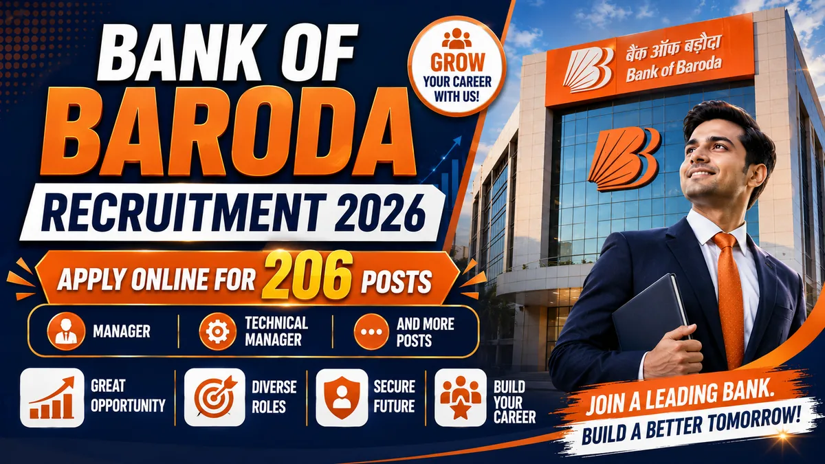 Bank of Baroda Recruitment 2026 — Apply online for 206 Manager Technical and specialist posts