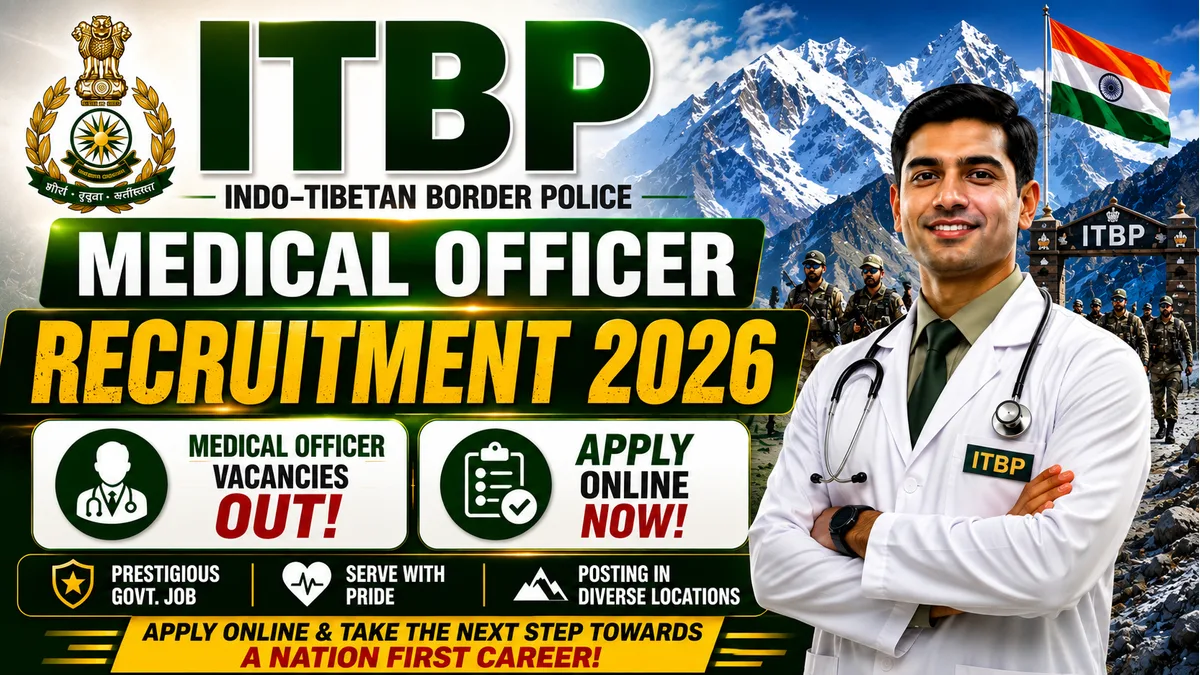 ITBP Medical Officer Recruitment 2026 — Apply online for 282 CAPF Group A medical posts