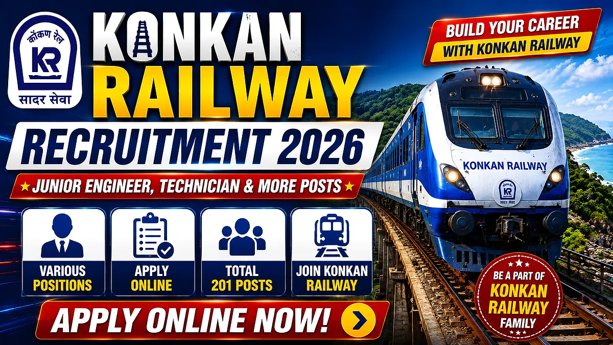Konkan Railway Recruitment 2026 — 201 JE, Technician, ALP and more posts KRCL
