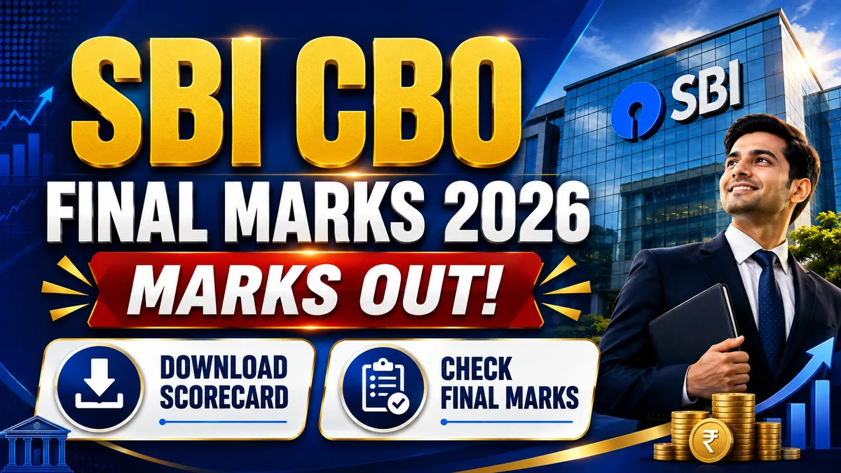 SBI CBO Final Marks 2026 — download Circle Based Officer written exam and interview scorecard